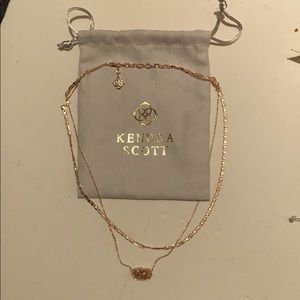 New Never Worn Kendra Scott Rose Gold Dbl Necklace